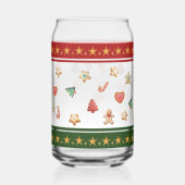Can Glass with Christmas Cookies ガラス缶 (左)