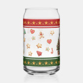 Can Glass with Snowman and Christmas Cookies ガラス缶 (正面)