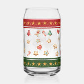 Can Glass with Snowman and Christmas Cookies ガラス缶 (右)