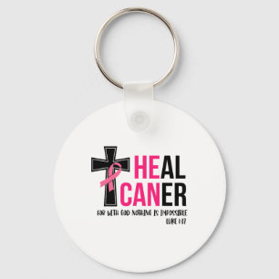 Can Heal Cancer Christian Ribbon Breast Cancer Awa キーホルダー