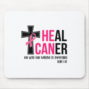 Can Heal Cancer Christian Ribbon Breast Cancer Awa マウスパッド