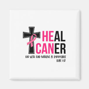 Can Heal Cancer Christian Ribbon Breast Cancer Awa マグネット