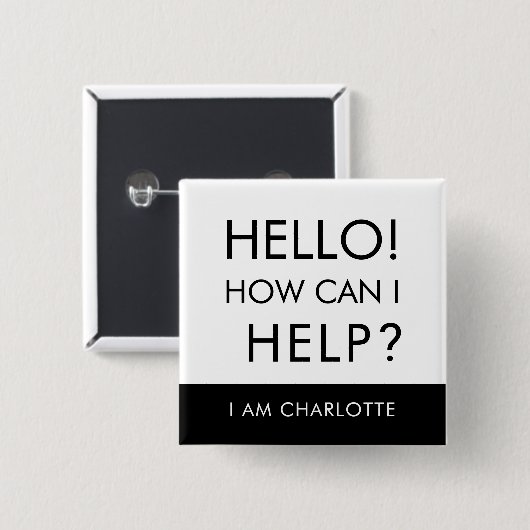 Can I Help Charity Event Volunteer Custom 缶バッジ (正面&裏面)