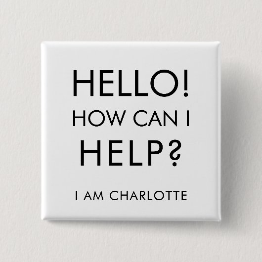 Can I Help Charity Event Volunteer Custom 缶バッジ (正面)