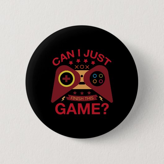 Can I Just Finish The Game Lover Video Controller  缶バッジ (正面)