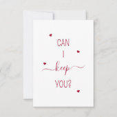 Can I Keep You Cute Romantic Proposal Bouquet Card (正面)