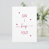 Can I Keep You Cute Romantic Proposal Bouquet Card (スタンド正面)