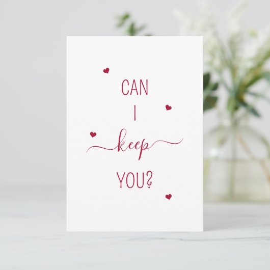 Can I Keep You Cute Romantic Proposal Bouquet Card (スタンド正面)
