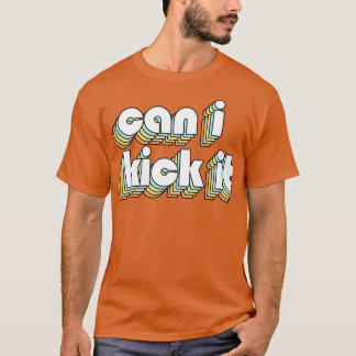 Can I Kick It 2レトロレインボータイポグラフィ色あせたスティ Tシャツ