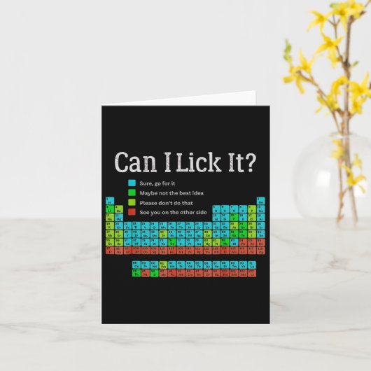 Can I Lick It Funny Back To School Periodic Table カード (黄色い花)