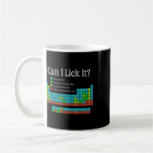 Can I Lick It Funny Back To School Periodic Table  コーヒーマグカップ (左)