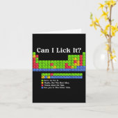 Can I Lick It Periodic Table Chart Science Teacher カード (黄色い花)