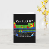 Can I Lick It Periodic Table Chart Science Teacher カード (黄色い花)