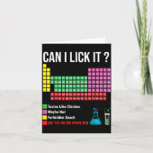 Can I Lick It Periodic Table Chart Science Teacher カード (正面)