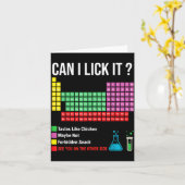 Can I Lick It Periodic Table Chart Science Teacher カード (黄色い花)