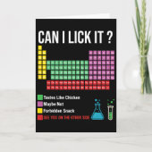 Can I Lick It Periodic Table Chart Science Teacher カード (正面)