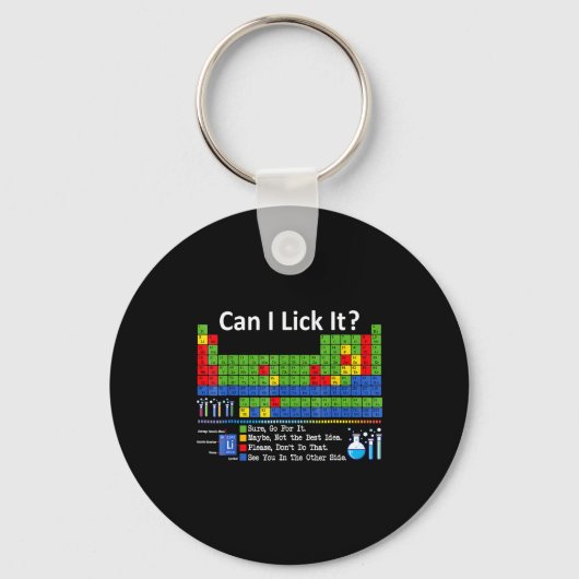 Can I Lick It Periodic Table Chart Science Teacher キーホルダー (正面)