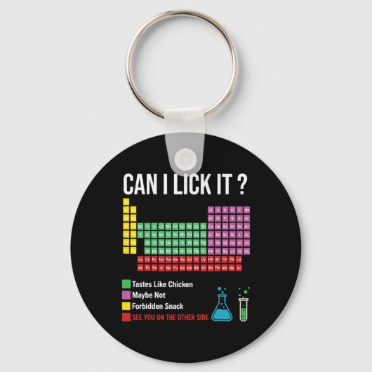 Can I Lick It Periodic Table Chart Science Teacher キーホルダー (正面)