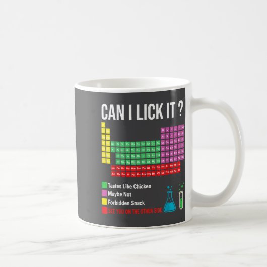Can I Lick It Periodic Table Chart Science Teacher コーヒーマグカップ (右)