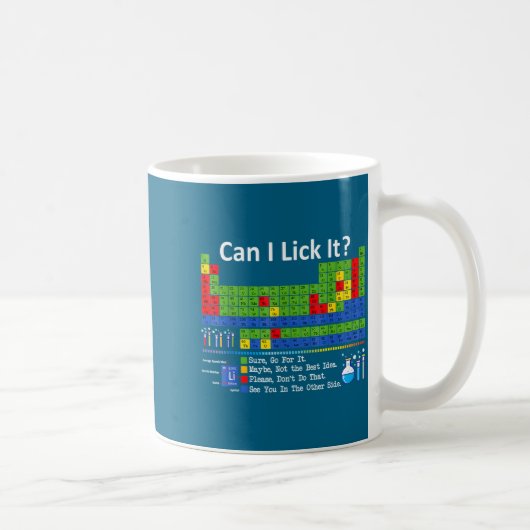 Can I Lick It Periodic Table Chart Science Teacher コーヒーマグカップ (右)