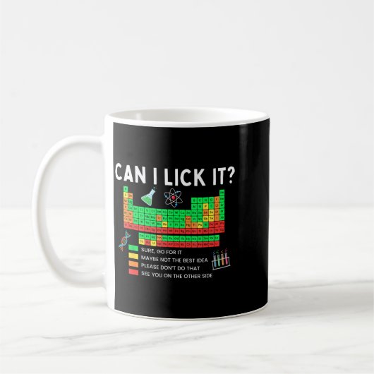 Can I Lick It Periodic Table Chart Science Teacher コーヒーマグカップ (左)