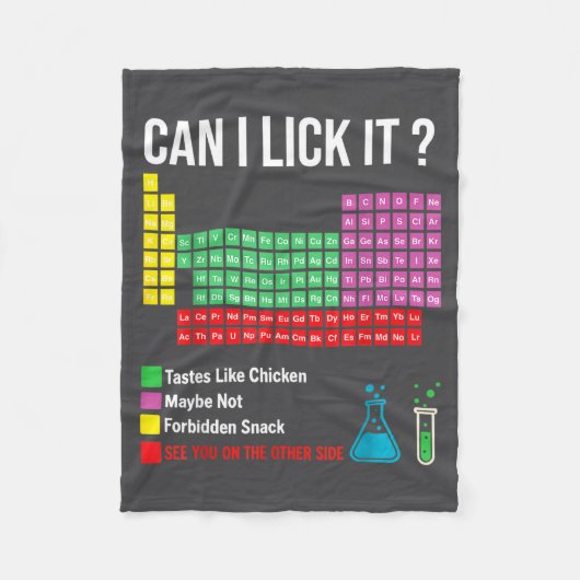 Can I Lick It Periodic Table Chart Science Teacher フリースブランケット (正面)