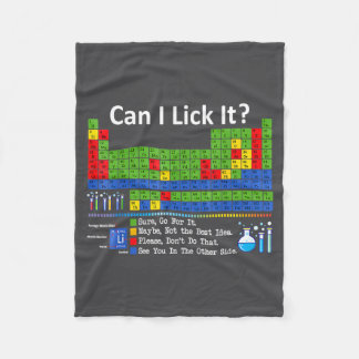 Can I Lick It Periodic Table Chart Science Teacher フリースブランケット