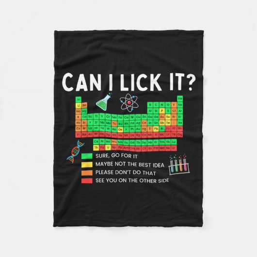 Can I Lick It Periodic Table Chart Science Teacher フリースブランケット (正面)