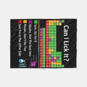 Can I Lick It Periodic Table Chart Science Teacher フリースブランケット (正面(横))