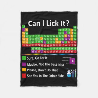Can I Lick It Periodic Table Chart Science Teacher フリースブランケット