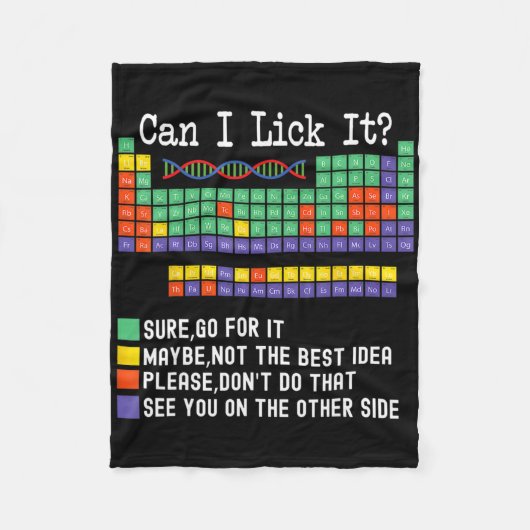Can I Lick It Periodic Table Chart Science Teacher フリースブランケット (正面)