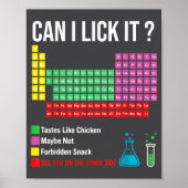 Can I Lick It Periodic Table Chart Science Teacher ポスター (正面)