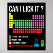 Can I Lick It Periodic Table Chart Science Teacher ポスター (正面)
