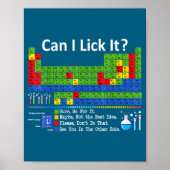 Can I Lick It Periodic Table Chart Science Teacher ポスター (正面)