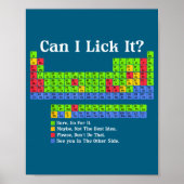 Can I Lick It Periodic Table Chart Science Teacher ポスター (正面)