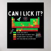 Can I Lick It Periodic Table Chart Science Teacher ポスター (正面)