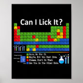 Can I Lick It Periodic Table Chart Science Teacher ポスター (正面)