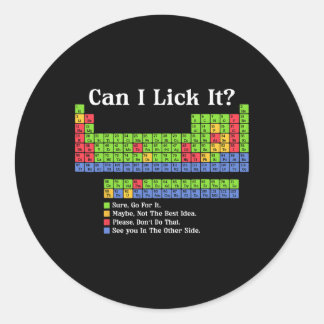 Can I Lick It Periodic Table Chart Science Teacher ラウンドシール