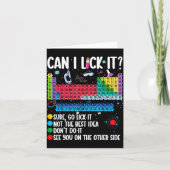 Can I Lick It Periodic Table Funny Science Chemist カード (正面)