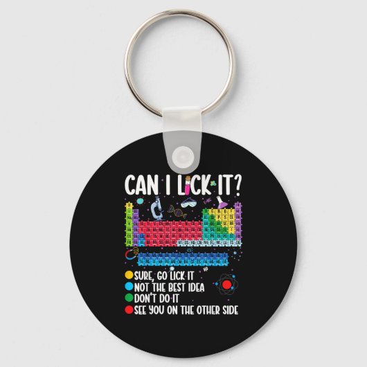 Can I Lick It Periodic Table Funny Science Chemist キーホルダー (正面)