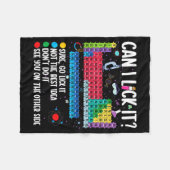 Can I Lick It Periodic Table Funny Science Chemist フリースブランケット (正面(横))