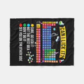 Can I Lick It Periodic Table Funny Science Chemist フリースブランケット (正面(横))