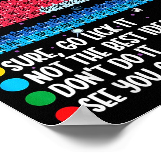 Can I Lick It Periodic Table Funny Science Chemist ポスター (角)