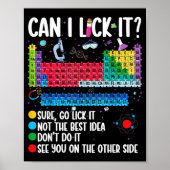 Can I Lick It Periodic Table Funny Science Chemist ポスター (正面)