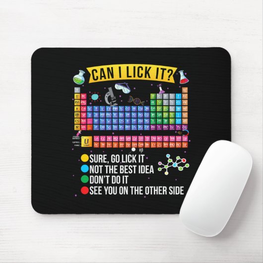 Can I Lick It Periodic Table Funny Science Chemist マウスパッド (マウス)