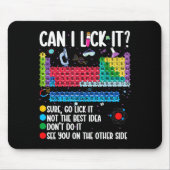 Can I Lick It Periodic Table Funny Science Chemist マウスパッド (正面)