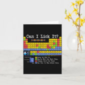 Can I Lick It Periodic Table Funny Science Teacher カード (黄色い花)