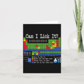 Can I Lick It Periodic Table Funny Science Teacher カード (正面)