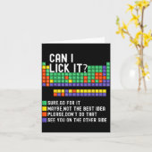 Can I Lick It Periodic Table Funny Science Teacher カード (黄色い花)