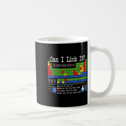 Can I Lick It Periodic Table Funny Science Teacher コーヒーマグカップ (右)